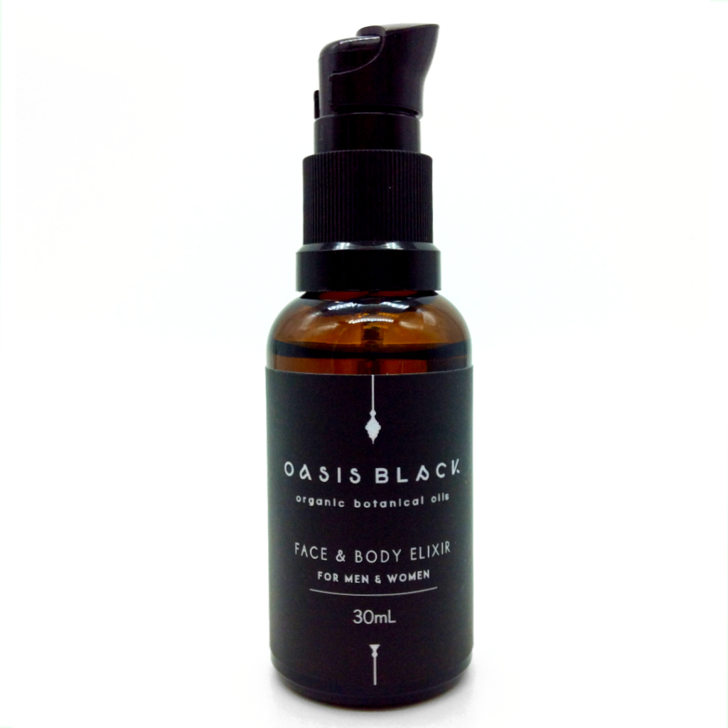 Organic & All Natural Face & Body Oil Featuring Black Seed Oil – Original Multi-Purpose Oil – 30ml - Non Greasy, Fast Absorbing, Vegan Friendly, Waterless, Skincare for Men, Skincare for Women, Unisex - Oasis Black – Organic Botanical Skincare Born in Morocco, Made in Byron Bay